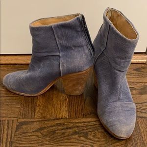 Rag & Bone Newbury blue denim canvas boots